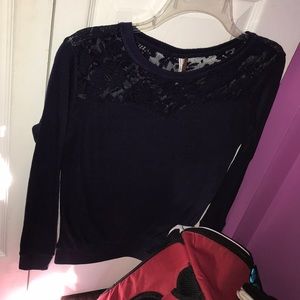 A Poof brand Long Sleeve - Navy Blue